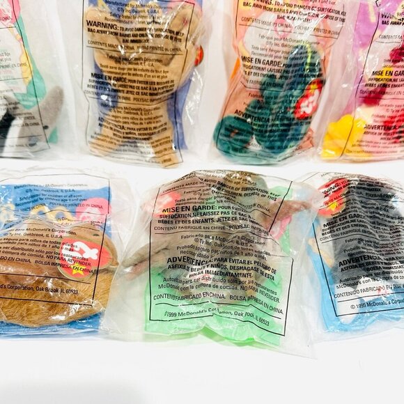 Vintage NIP McDonalds Ty Beanie Babies 1999 - Lot of 7 - Picture 8 of 8